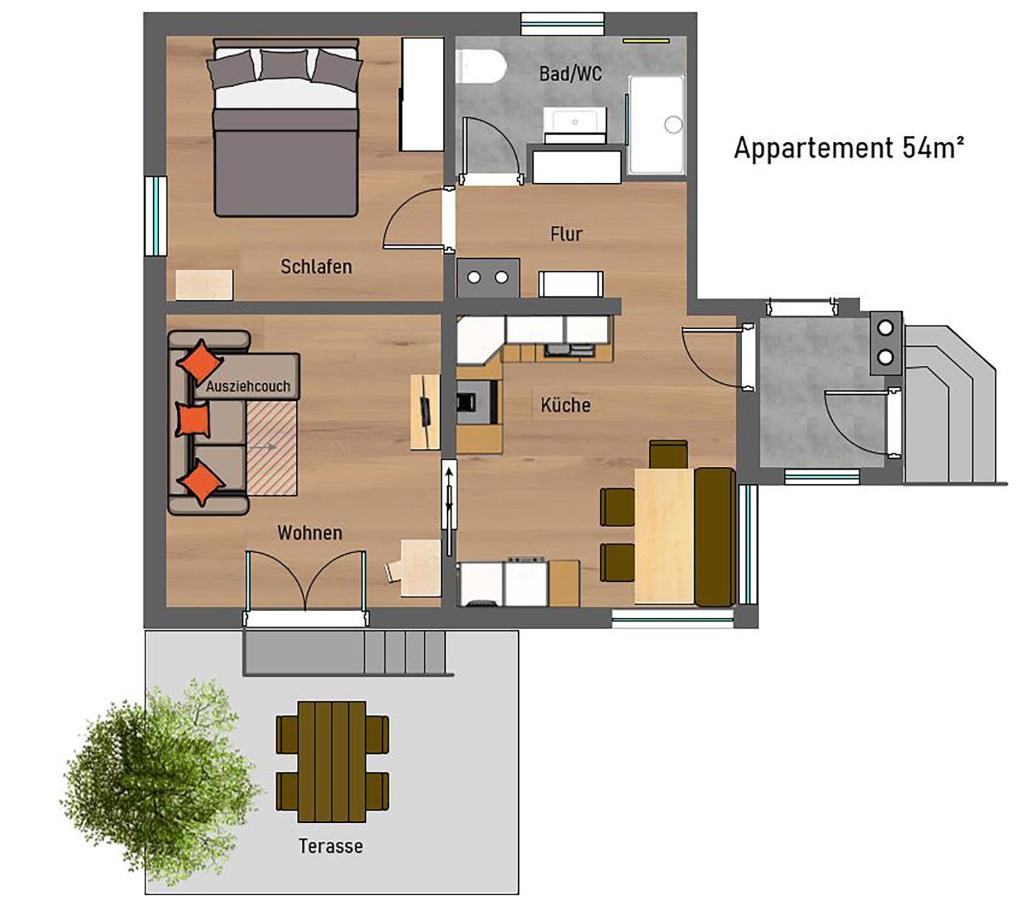 Ferienwohnung Wallner นีเดิร์นซิลล์ ภายนอก รูปภาพ